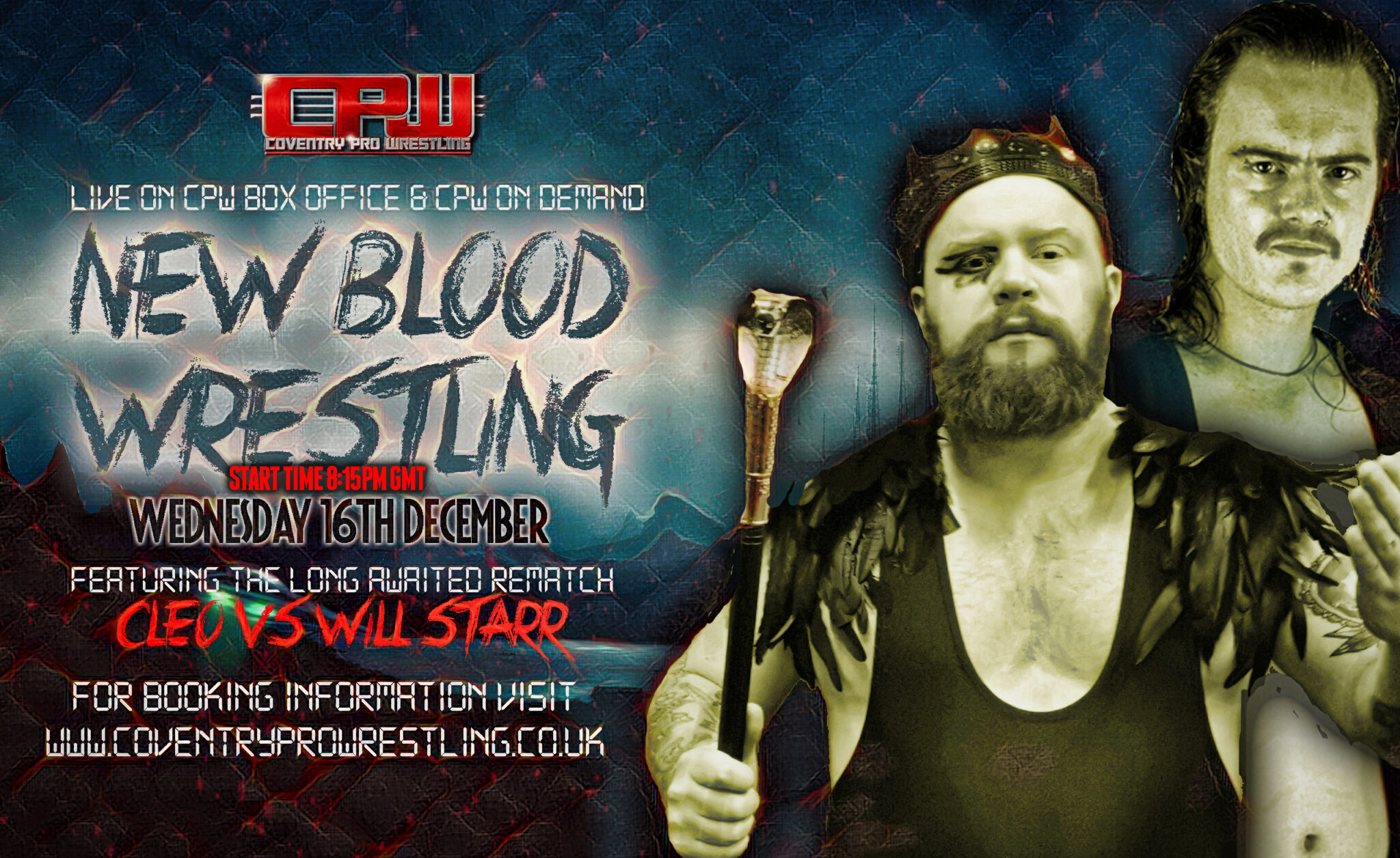 New Blood Wrestling LIVE on CPW Box Office & On Demand - Coventry Pro ...